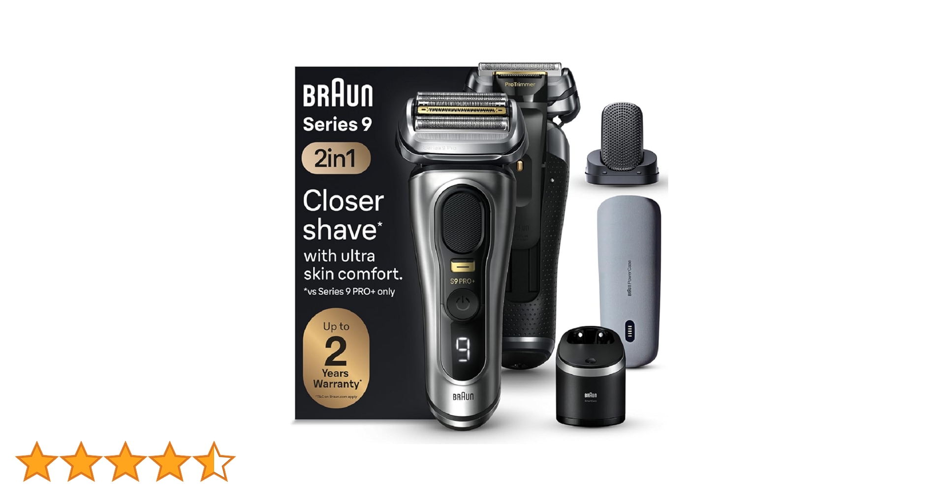 Braun Series 9 PRO+ Electric Shaver, Shaving Kit with 5 Pro